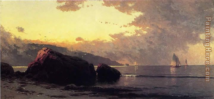 Sunset Bailey Island painting - Alfred Thompson Bricher Sunset Bailey Island art painting